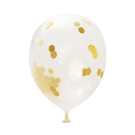 TORO Balónek 30cm zlaté konfety 5ks