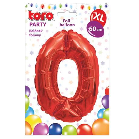 TORO Balónek fóliový XL číslice 0 60cm