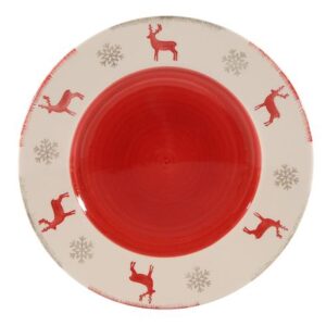 HIT Vánoční keramický dezertní talíř 21cm sob