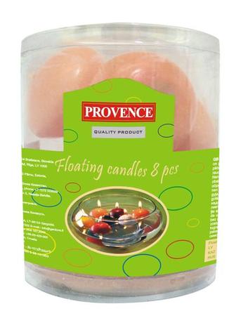 Provence Neparfemovaná plovoucí svíčka 8ks lososová