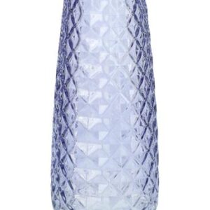 DUIF Skleněná váza GEMMA DIAMOND 21cm levandule