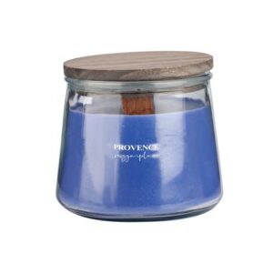 Provence Vonná svíčka ve skle dřevěný knot 28 hodin sugarplum 9