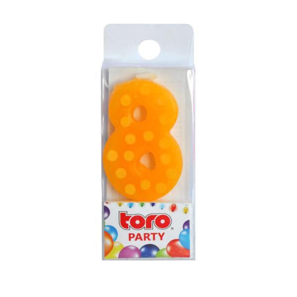 Dortová svíčka číslice "8" TORO zapichovací 4