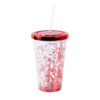 Dvouplášťový plastový kelímek s brčkem TORO konfety 500ml - Image 2