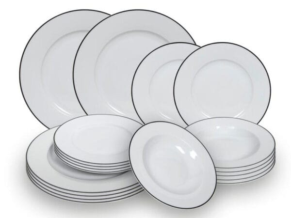 HIT Porcelánová jídelní sada SUPERWHITE 18ks