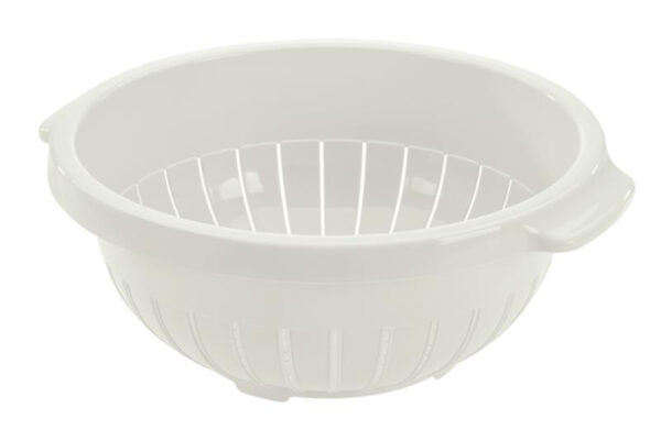 Plastový cedník s podstavcem TONTARELLI 32cm krémový