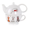 Porcelánová konvička se šálkem TORO 450ml Kočka a Pes - Image 2
