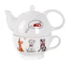 Porcelánová konvička se šálkem TORO 450ml Kočka a Pes - Image 2