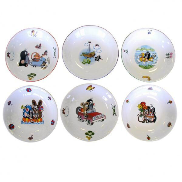 Porcelánový hluboký talíř THUN 20cm krtek MIX motivů