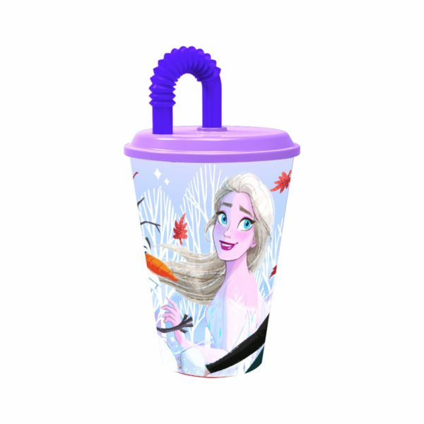 STOR Plastový kelímek s brčkem Ledové království 430ml