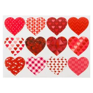 Arpex Samolepky VZOROVANÁ SRDÍČKA 12X16