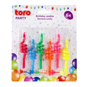 Dortová spirálová svíčka TORO s podstavcem 8