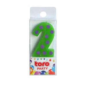 Dortová svíčka číslice "2" TORO zapichovací 4