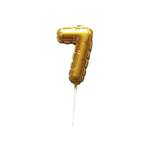 Dortová svíčka číslice "7" TORO zapichovací balónek 6cm