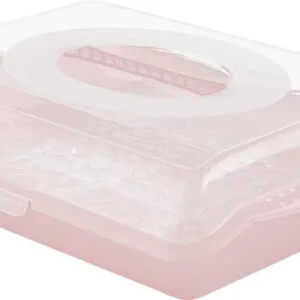 Dóza na potraviny s víkem KEEEPER 45x35cm růžová