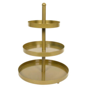 HIT Etažérka 3 patra zlatá