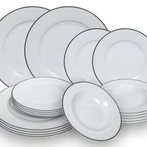 HIT Porcelánová jídelní sada SUPERWHITE 18ks