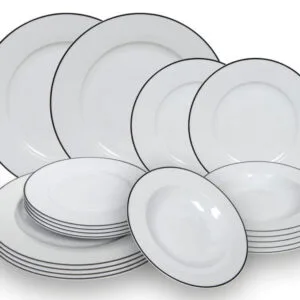 HIT Porcelánová jídelní sada SUPERWHITE 18ks