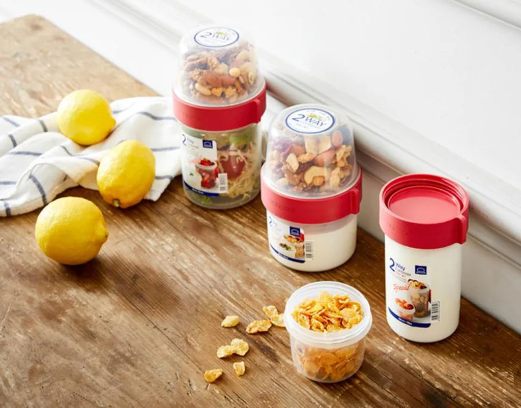 LOCKNLOCK Dóza na potraviny LOCK 2v1 760ml+310ml - Obrázek 2