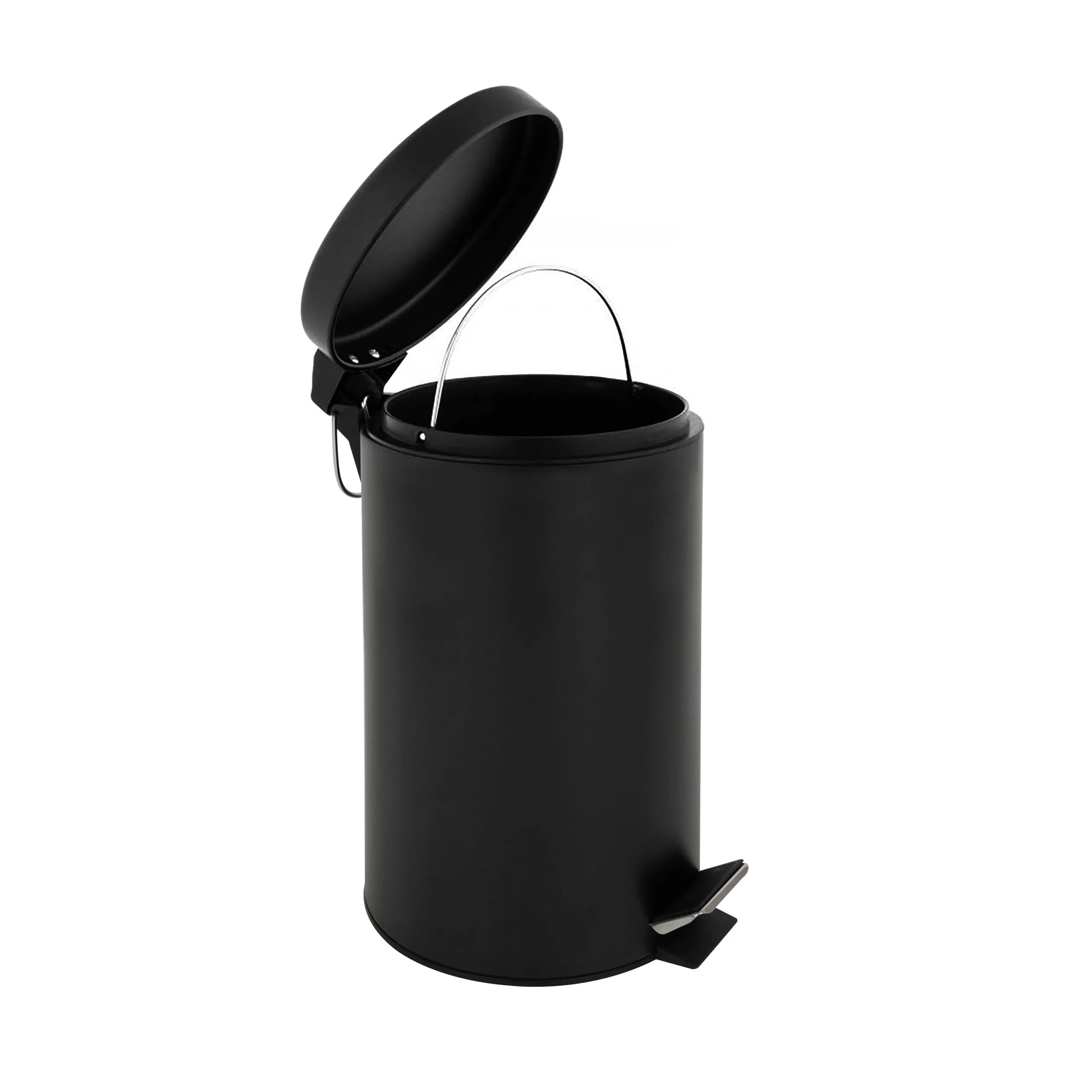Nášlapný odpadkový koš TORO 12l černý - Obrázek 2