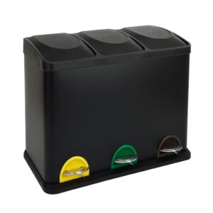 Nášlapný odpadkový koš na tříděný odpad TORO 45l černý