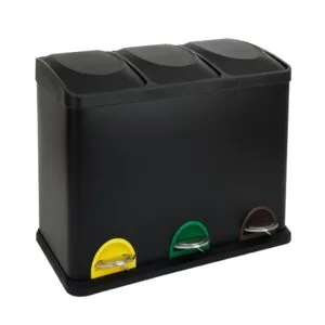 Nášlapný odpadkový koš na tříděný odpad TORO 45l černý