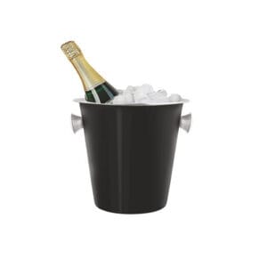 Nerezová chladicí nádoba na šampaňské a víno TORO 22cm černá