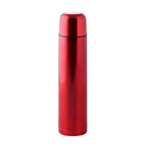Nerezová termoska se stop ventilem TORO 1l červená
