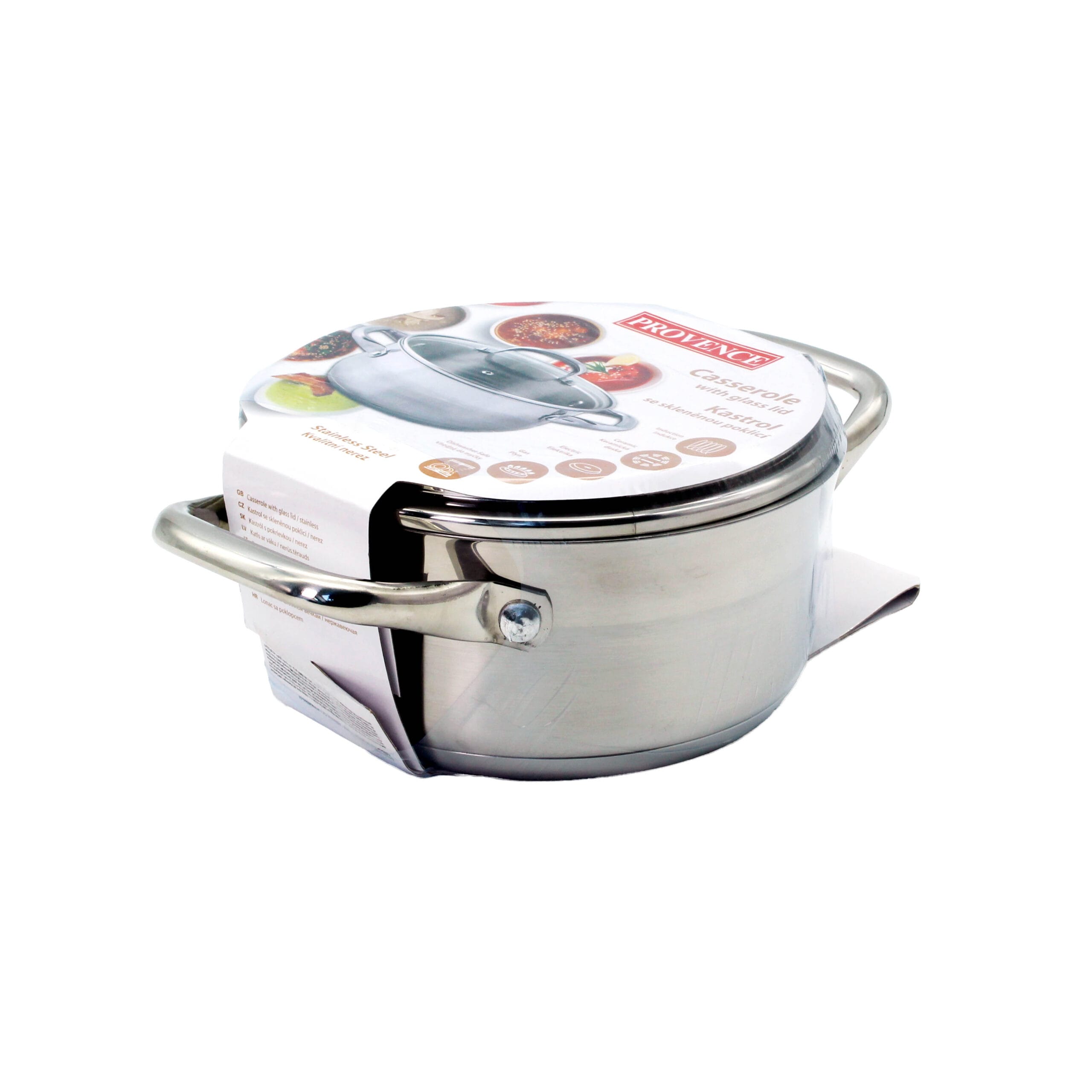 Nerezový kastrol se skleněnou poklicí PROVENCE 5l - Obrázek 2