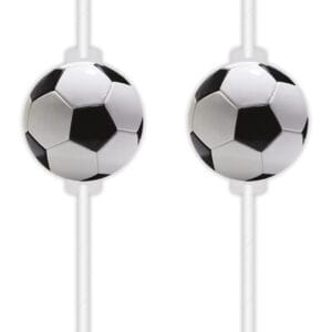 PROCOS Papírová brčka 4ks fotbal