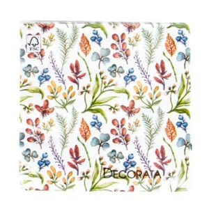 PROCOS Papírové ubrousky 33x33cm 3vrstvé bylinky 20ks