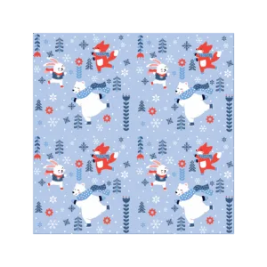 PROCOS Papírové ubrousky 33x33cm 3vrstvé zimní radovánky 20ks