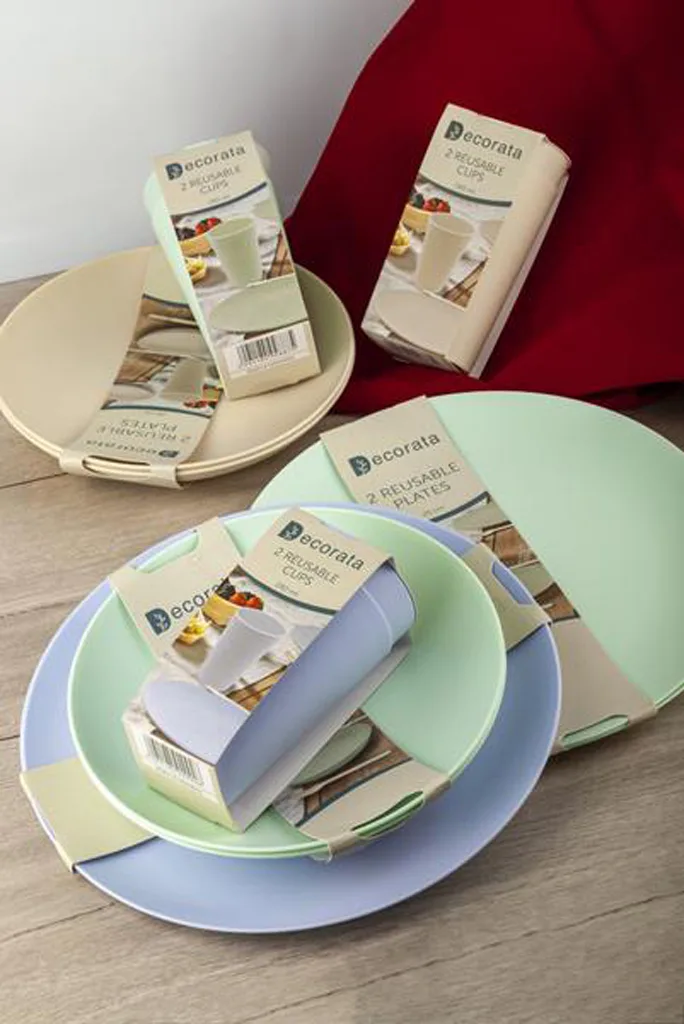 PROCOS Plastový kelímek DECORATA 280ml sv.zelený 2ks - Obrázek 2