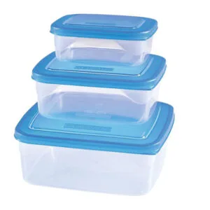 Plastová dóza na potraviny HEIDRUN 3ks MIX barev