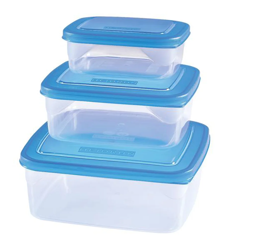 Plastová dóza na potraviny HEIDRUN 3ks MIX barev