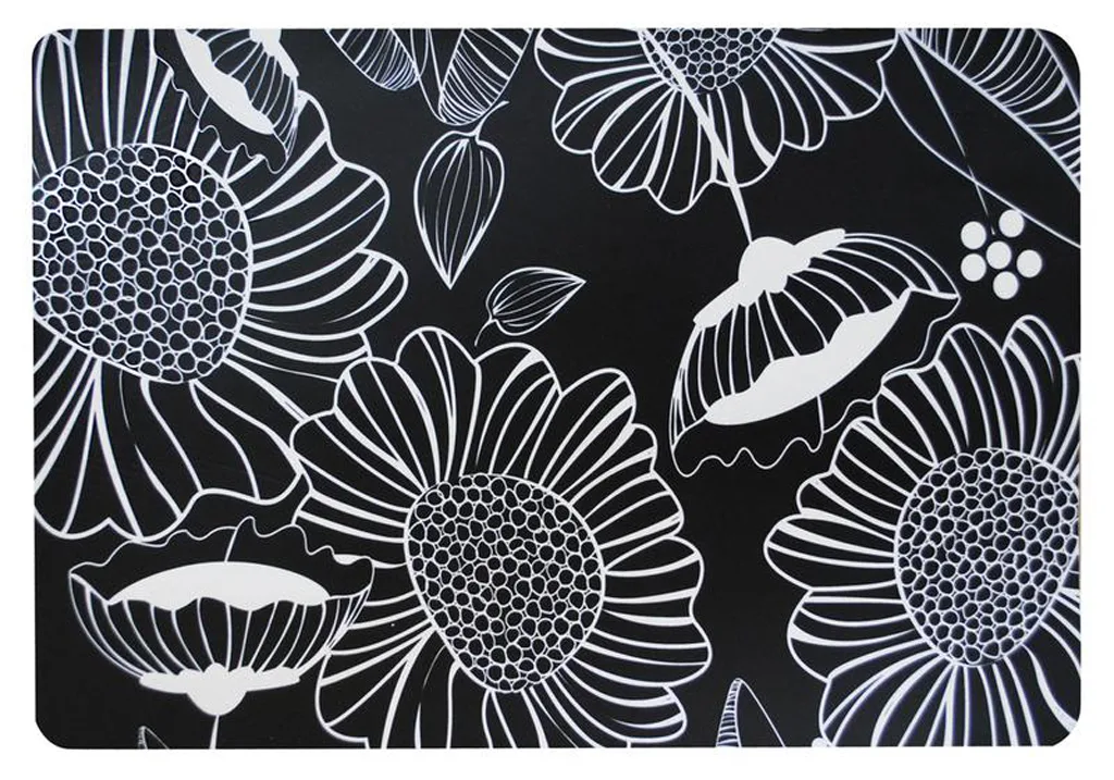 Plastové prostírání TORO 28x43cm květiny Varianta: ŠEDIVÁ - Obrázek 2