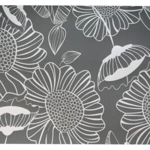 Plastové prostírání TORO 28x43cm květiny Varianta: ČERNÁ