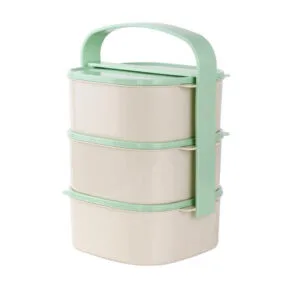 Plastový jídlonosič 3x1 l MIX barev víček