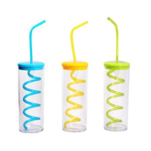 Plastový kelímek s brčkem TORO 300ml