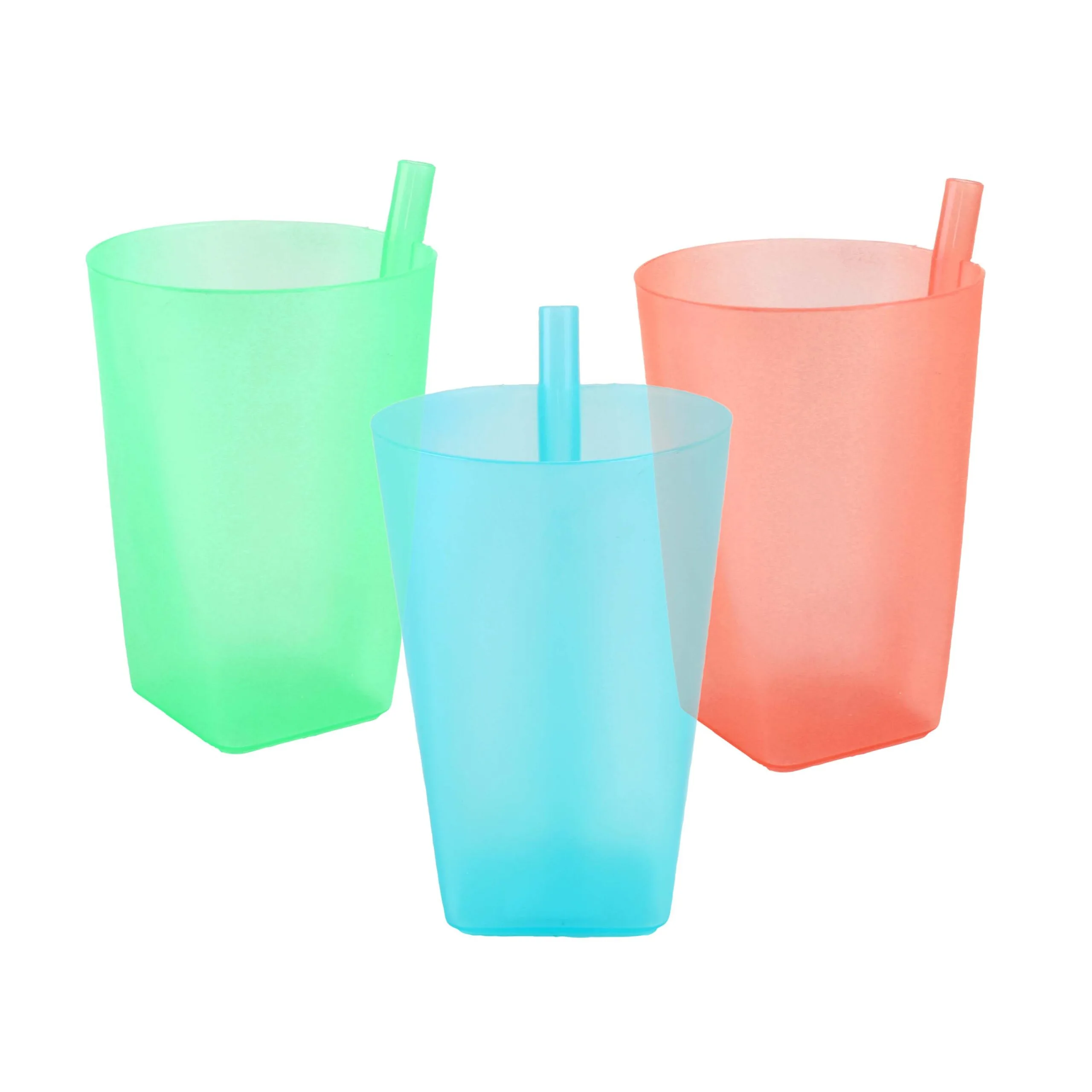 Plastový kelímek s brčkem TORO MIX barev - Obrázek 2