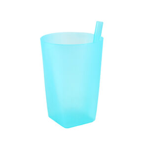 Plastový kelímek s brčkem TORO MIX barev