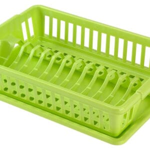 Plastový odkapávač s podnosem HEIDRUN 38x26cm Varianta: ZELENÁ