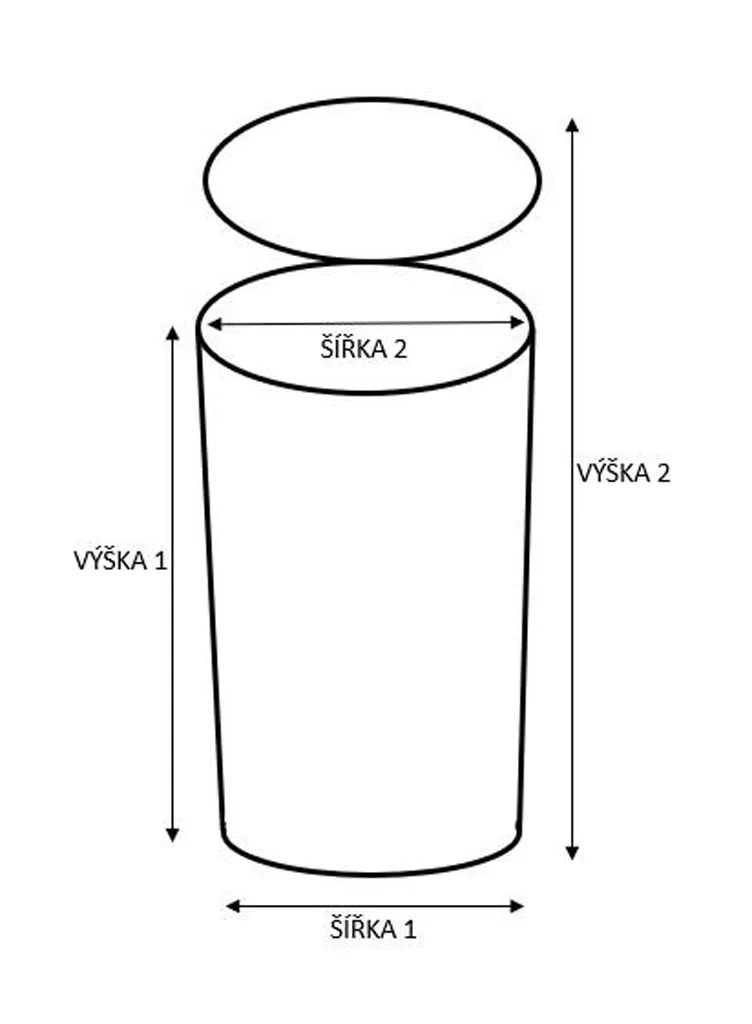Plastový odpadkový koš HEIDRUN 6l - Obrázek 2