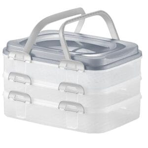 Plastový piknik box 3 patra 40x30x24cm