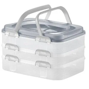 Plastový piknik box 3 patra 40x30x24cm