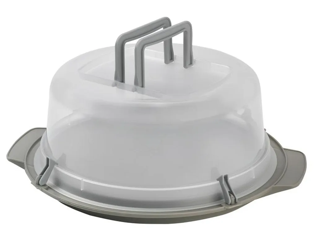 Plastový podnos na dort s poklopem HEIDRUN 40cm Varianta: TAUPE - Obrázek 2