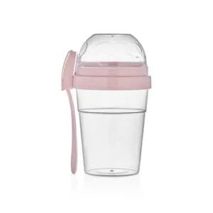 QLUX Plastová dóza 2GO se lžičkou 2v1 600ml+200ml