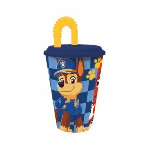 STOR Plastový kelímek s brčkem Paw Patrol 430ml