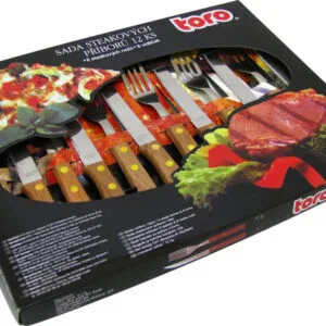 Sada steakových příborů TORO Wood 12ks