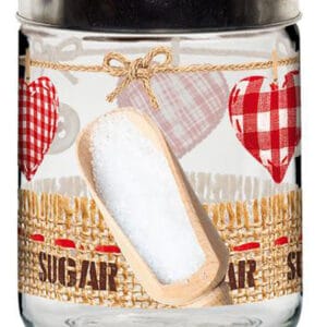 Skleněná dóza s víčkem CERVE Valentina 800ml srdce CUKR